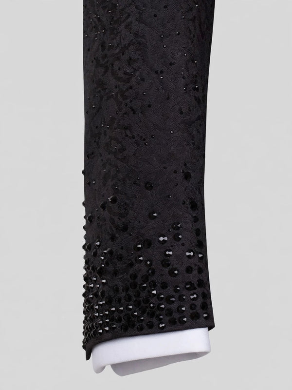 Onyx Jet Scatter Shawl-Collar Tuxedo Jacket 10
