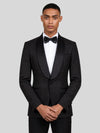 Onyx Mottled Satin-Welt Shawl-Collar Tuxedo Jacket 02