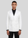 Snow White Paisley-Jacquard Satin Peak-Lapel Six-Button Double-Breasted Tuxedo Jacket 04