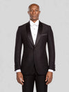 Onyx Diamond-Texture Shawl-Collar Tuxedo Jacket - cover