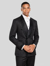 Onyx Jet Beaded-Trim Shawl-Collar Double-Breasted Tuxedo Jacket 03