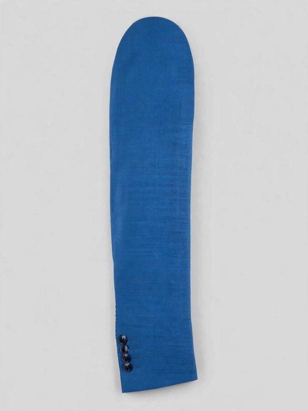 Azure Blue Single-Button Peak-Lapel Suit Jacket 10