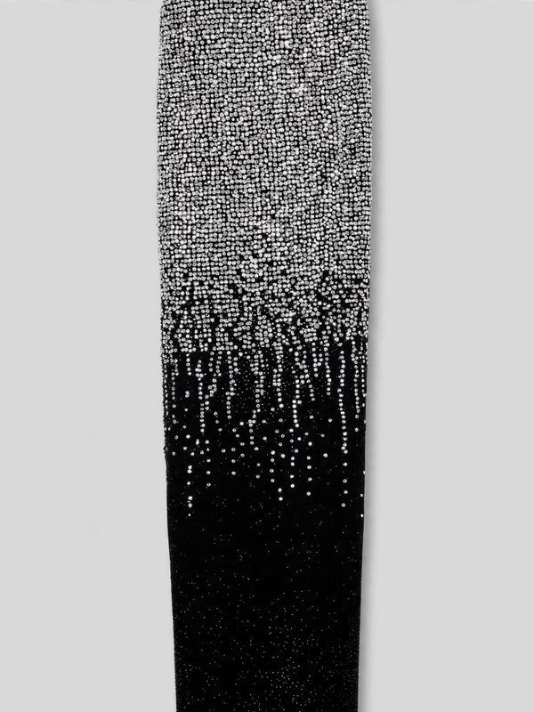 Onyx Silver Ombre Crystal Peak-Lapel Double-Breasted Tuxedo Jacket 10