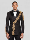 Onyx Gold Crystal Cascade Double-Breasted Tuxedo Jacket 02