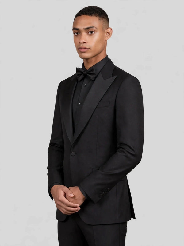 Onyx Single-Button Peak-Lapel Suit Jacket 06