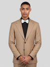 Camel Two-Button Notch-Lapel Suit Jacket 05