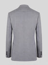 Pearl Grey Check Single-Button Peak-Lapel Suit Jacket 09
