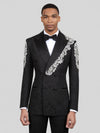 Onyx Silver Crystal Double-Breasted Tuxedo Jacket 02
