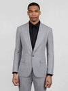 Pearl Grey Check Single-Button Peak-Lapel Suit Jacket 04