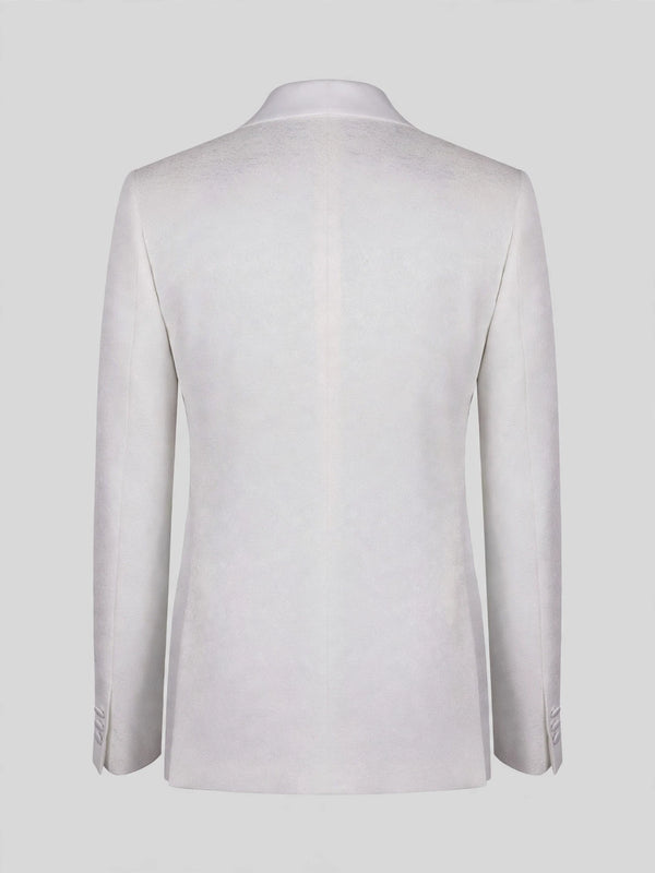 Ivory Three-Cuff Satin Shawl-Collar Tuxedo Jacket 09