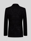 Onyx Gold Laurel-Leaf Crystal Shawl-Collar Double-Breasted Tuxedo Jacket 09
