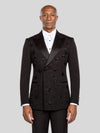 Onyx Jet Star-Bead Peak-Lapel Double-Breasted Tuxedo Jacket - cover