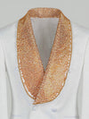 Ivory Gold Crystal-Mesh Shawl-Collar Double-Breasted Tuxedo Jacket 08
