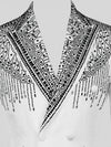 Ivory Jet Crystal Cascade Peak-Lapel Double-Breasted Tuxedo Jacket 08