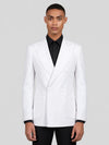 Snow White Pick-Stitch Patch-Pocket Peak-Lapel Double-Breasted Tuxedo Jacket 04