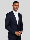 Midnight Navy Single-Button Peak-Lapel Suit Jacket 03