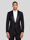 Onyx Classic Satin Shawl-Collar Tuxedo Jacket 01