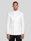 Ivory Satin Peak-Lapel Double-Breasted Tuxedo Jacket 01