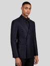 Midnight Navy Shadow-Stripe Peak-Lapel Double-Breasted Suit Jacket 06