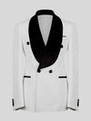 Ivory Black Velvet Shawl-Collar Double-Breasted Tuxedo Jacket 07