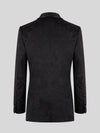 Onyx Jet Constellation-Bead Shawl-Collar Double-Breasted Tuxedo Jacket 09