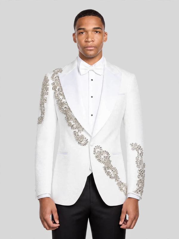 Ivory Crystal Peak-Lapel Tuxedo Jacket 03