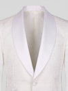 Ivory Diamond-Texture Satin Shawl-Collar Tuxedo Jacket 08