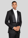 Onyx Square-End Satin Shawl-Collar Link-Front Tuxedo Jacket 03