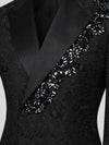 Onyx Crystal Double-Breasted Tuxedo Jacket 08