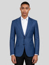 Steel Blue Two-Button Notch-Lapel Suit Jacket 01