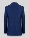 Royal Sapphire Diamond-Textured Shawl-Collar Tuxedo Jacket 09