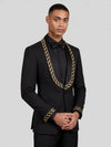Onyx Gold Rope-Chain Shawl-Collar Tuxedo Jacket 06