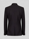 Onyx Grain-Textured Wide Shawl-Collar Tuxedo Jacket 09