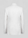 Ivory Silver Crystal Velvet Shawl-Collar Double-Breasted Tuxedo Jacket 09