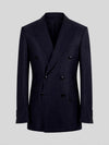 Midnight Navy Tonal Shadow-Stripe Six-Button Peak-Lapel Double-Breasted Suit Jacket 07