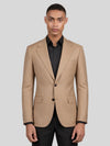 Camel Two-Button Notch-Lapel Suit Jacket 04