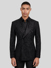 Onyx Jet Beaded Scroll-Vine Peak-Lapel Double-Breasted Tuxedo Jacket 04