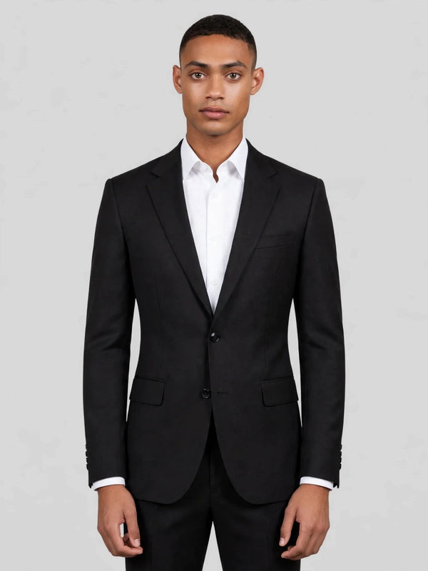 Onyx Two-Button Notch-Lapel Suit Jacket 01