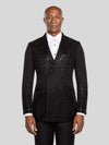 Onyx Jet Bead-Cascade Peak-Lapel Double-Breasted Tuxedo Jacket - cover