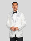 Ivory Silver Mandala-Lace Peak-Lapel Tuxedo Jacket 02
