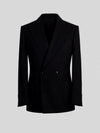 Onyx Fine Pick-Stitch Patch-Pocket Peak-Lapel Double-Breasted Tuxedo Jacket 07