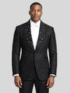 Onyx Crystal Scatter Shawl-Collar Tuxedo Jacket - cover