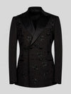 Onyx Jet Star-Bead Peak-Lapel Double-Breasted Tuxedo Jacket 07