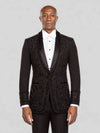 Onyx Jet Beaded Floral-Scroll Shawl-Collar Tuxedo Jacket - cover