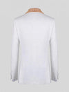 Ivory Gold Crystal-Mesh Shawl-Collar Double-Breasted Tuxedo Jacket 09
