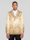 Cream Gold Crystal Cascade Peak-Lapel Double-Breasted Tuxedo Jacket 01