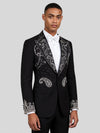 Onyx Silver Crystal Paisley-Swirl Peak-Lapel Tuxedo Jacket 03