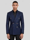 Royal Navy Gold-Button Slant-Flap Peak-Lapel Double-Breasted Suit Jacket 04