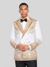 Ivory Gold Crystal Cascade Peak-Lapel Double-Breasted Tuxedo Jacket 02