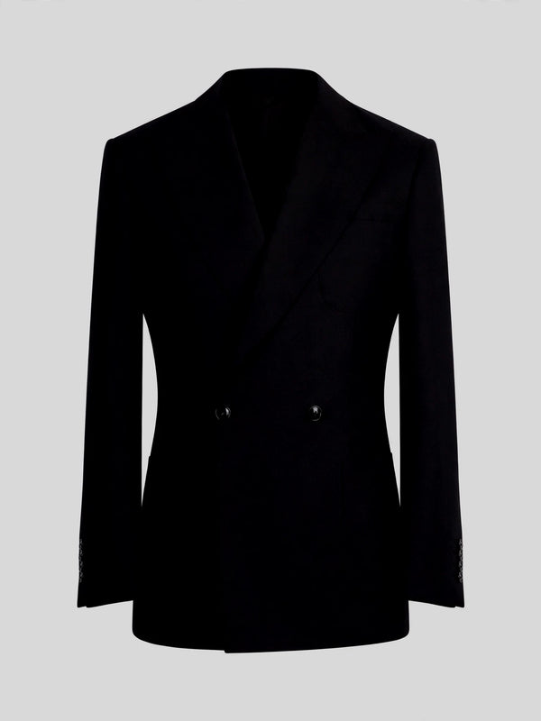Onyx Patch-Pocket Two-Button Peak-Lapel Double-Breasted Tuxedo Jacket 07